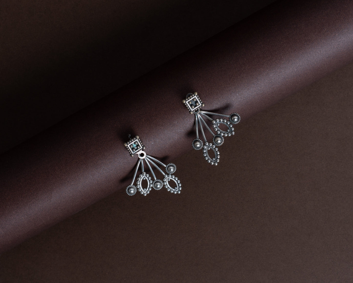 TAGS0015 - vintage german silver earrings by Tarana Accessories, handcrafted jewellery