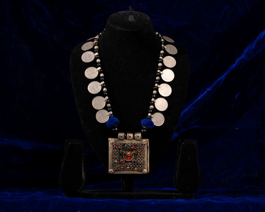 TAAJ0012 - vintage metal necklace by Tarana Accessories, handcrafted jewellery