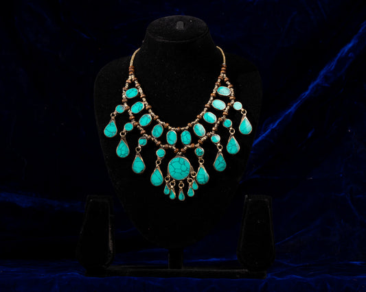 TAAJ0016 - vintage metal necklace by Tarana Accessories, handcrafted jewellery