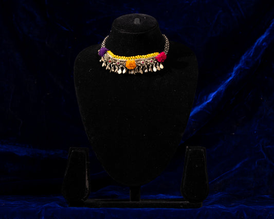 TAAJ0021 - vintage metal necklace by Tarana Accessories, handcrafted jewellery