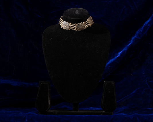 TAAJ0022 - vintage metal necklace by Tarana Accessories, handcrafted jewellery