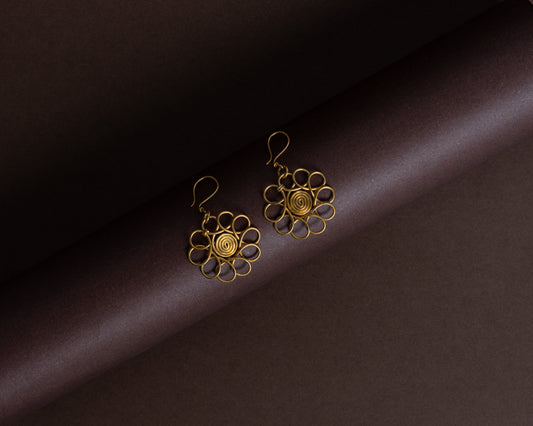 TAB00013 - vintage brass earrings by Tarana Accessories, handcrafted jewellery