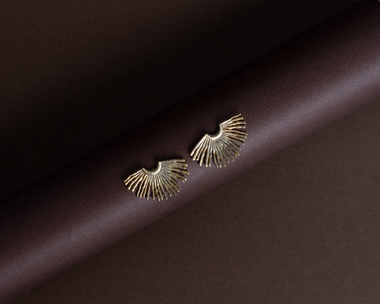 TAB00014 - vintage brass earrings by Tarana Accessories, handcrafted jewellery