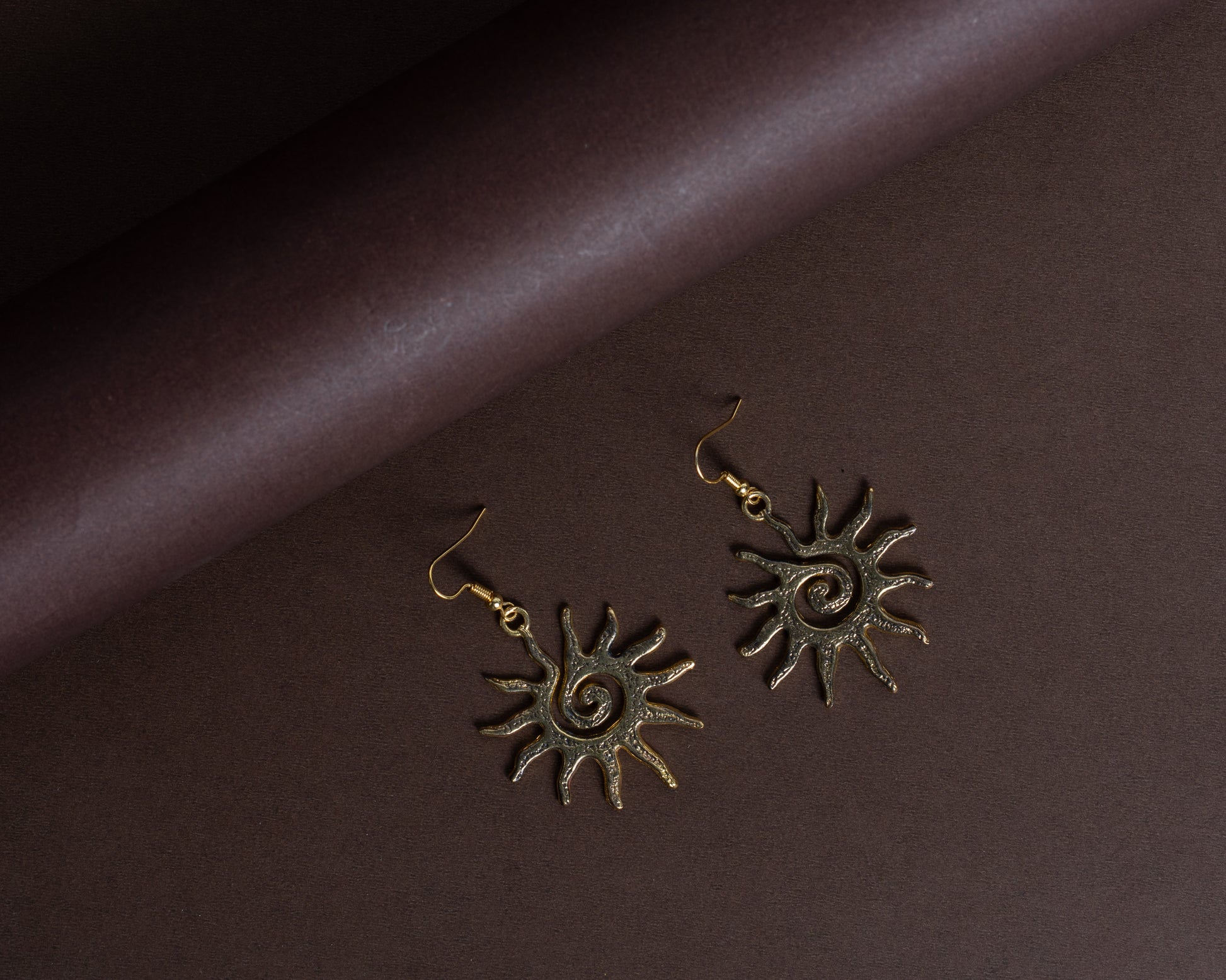 TAB00016 - vintage brass earrings by Tarana Accessories, handcrafted jewellery