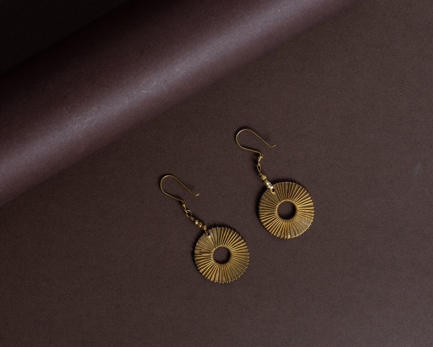 TAB00017 - vintage brass earrings by Tarana Accessories, handcrafted jewellery