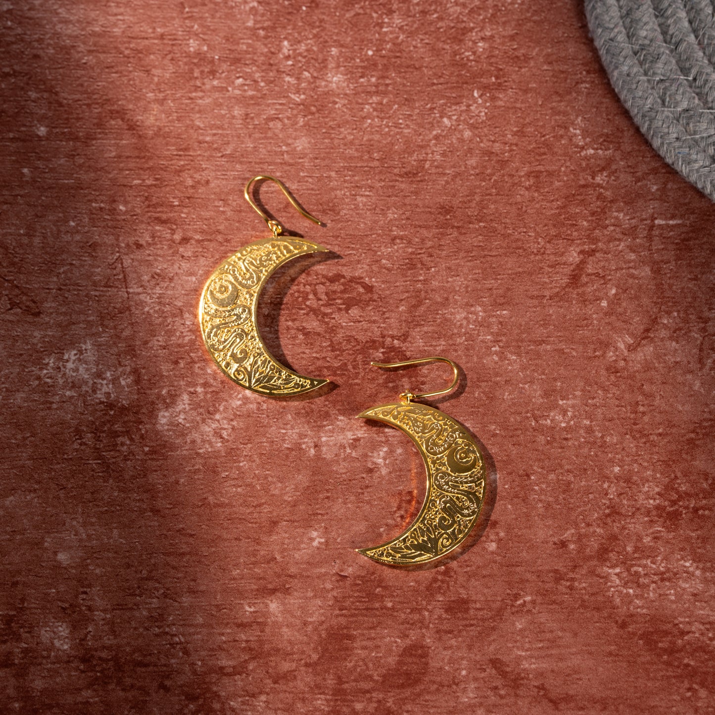 TAB00036 - vintage brass earrings by Tarana Accessories, handcrafted jewellery