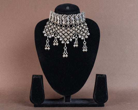 TAGS0003 - vintage german silver necklace by Tarana Accessories, handcrafted jewellery