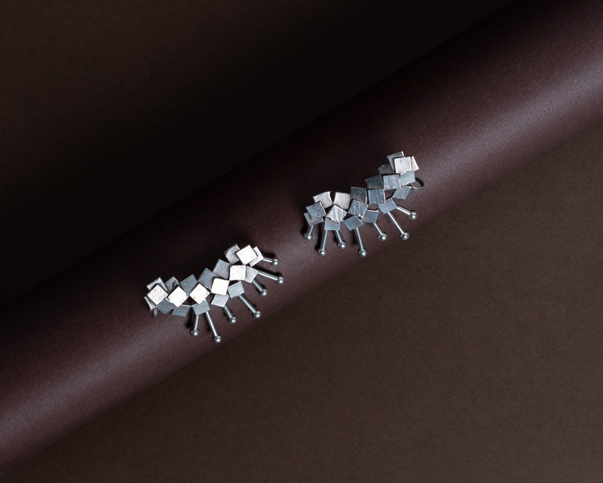 TAGS0012 - vintage german silver earrings by Tarana Accessories, handcrafted jewellery