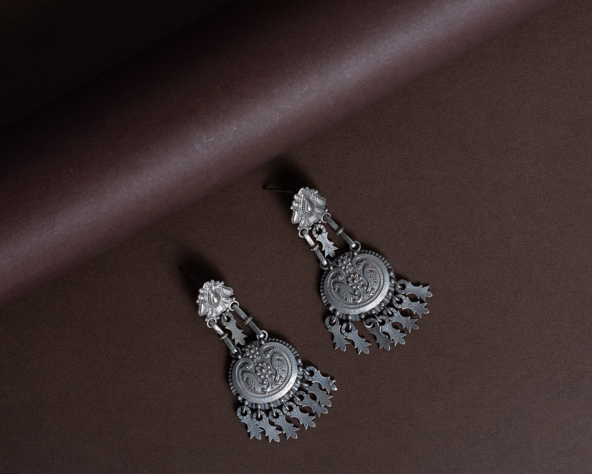TAGS0014 - vintage german silver earrings by Tarana Accessories, handcrafted jewellery