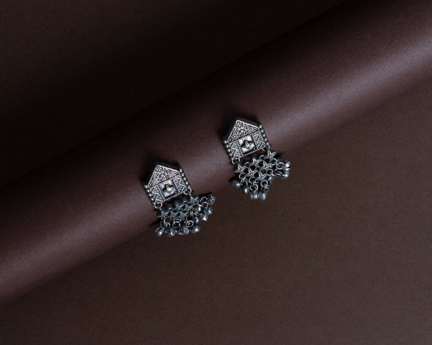 TAGS0017 - vintage german silver earrings by Tarana Accessories, handcrafted jewellery