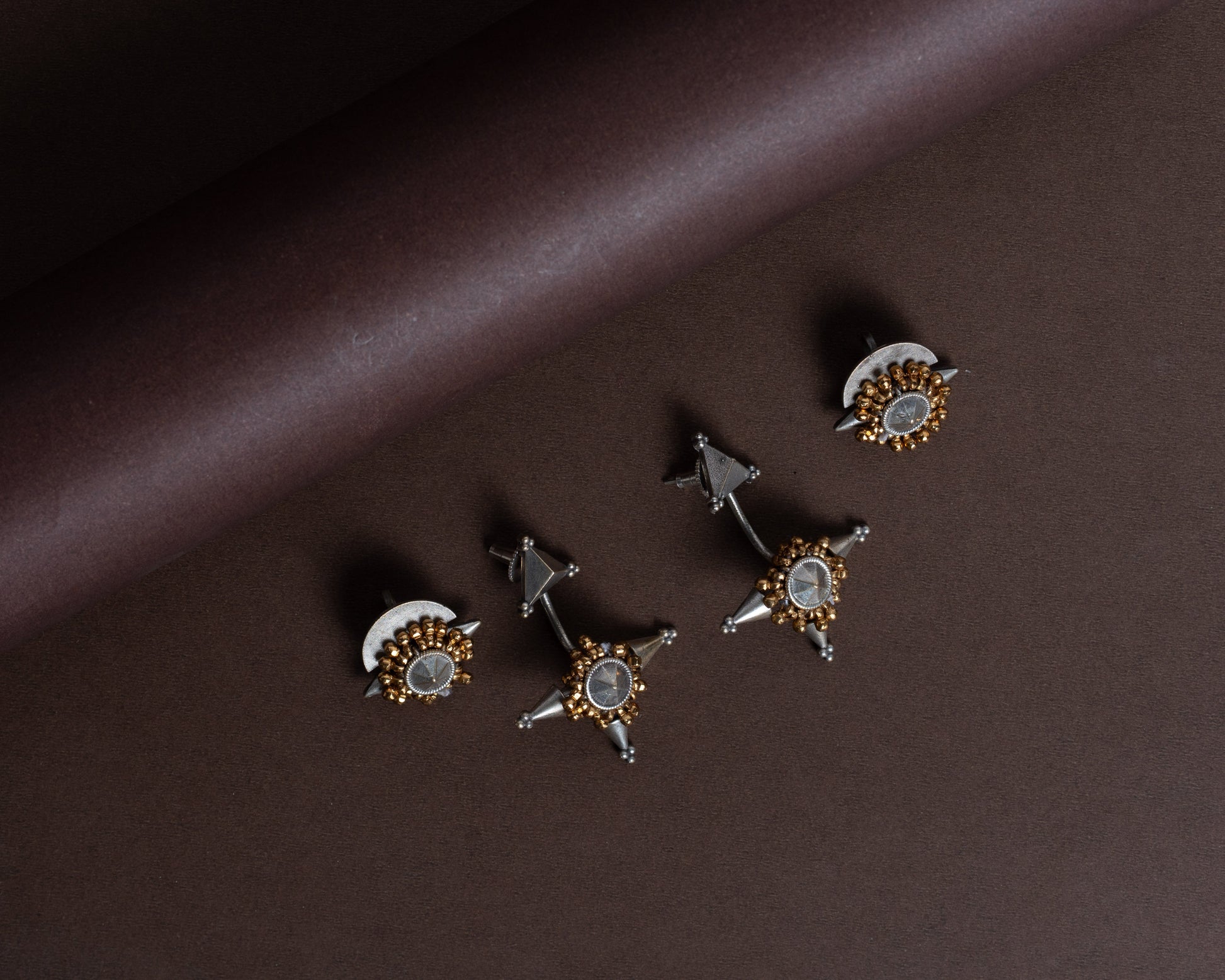 TAGS0018 - vintage german silver earrings by Tarana Accessories, handcrafted jewellery